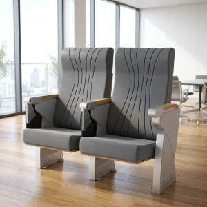 Modern Style Electric Adjustable Height Folding Theater Chairs Fabric Commercial School Lecture Halls Furniture