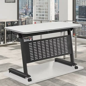 Modern Style Foldable Office Computer Table Mobile School Desk for Home Office Conference Durable Metal Office Furniture