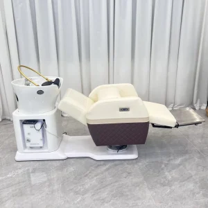 Modern Style Hair Washing Bed Washing Shampoo Chair Electric Massage Shampoo Barber Chair Style With Bowl