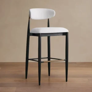 Modern Style Indoor Dining Room Furniture Contemporary Fabric Armless Bar Stools