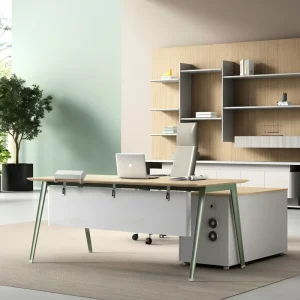 Modern Style L Shaped Office Desk Wooden Executive Table for Executive