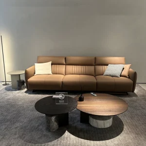 Modern Style Large Extendable Leather Sofa for Living Room Furniture Application Mall