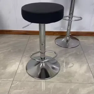 Modern Style Leather Chairs and Dining Table Set with Steel Leg Stool Hotel Casino Bar Chair for Outdoor Kitchen Use