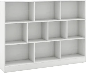 Modern Style Library Bookshelf Multi Functional Wood Bookshelves with 3 Layer Children Bookshelf for Living Room Office Display