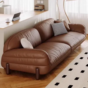 Modern Style Living Room Apartment Hotel Villa 3-piece PU Sponge Filled Square Sectional Combination Sofa