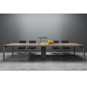 Modern Style Long Meeting Table with Aluminum Alloy Frame Commercial Executive Boardroom Conference Table for Office