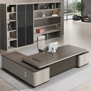 Modern Style MDF Material L Shape Boss Ceo Office Desk Executive Desk With Cabinet for Office Building