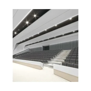 Modern Style Manual Adjustable Height Folding Fabric Theater Furniture Cinema Seat Auditorium School Church Writing Table Use