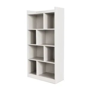 Modern Style Metal Bookshelf for Home Office Steel Vertical Furniture with Maximum Storage Space Saving Living Room Accessory