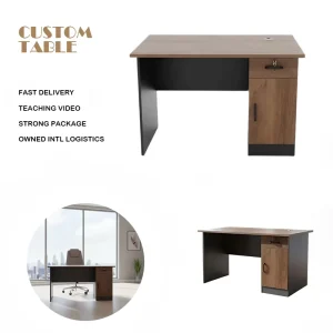Modern Style Office Table with Drawers Employee Manager Business Workstation Durable Comfortable Executive Desk