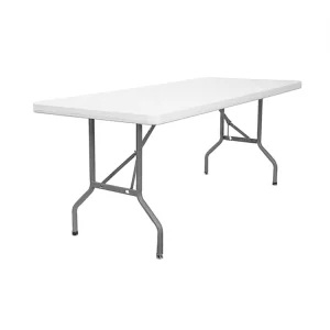Modern Style Outdoor Folding Conference Table Simple Rectangular Design Durable Plastic Material for Dining Hotel Use