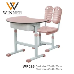 Modern Style Plastic Student Single Desk and Chair Set Durable and Ergonomic Design for School Furniture and Classroom Use