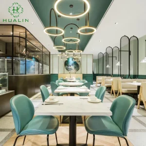 Modern Style Restaurant Sintered Stone Dining Table Hotel Cafe Theme Restaurant Table and Chair Set