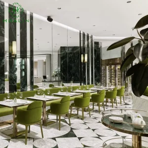 Modern Style Restaurant Sintered Stone Dining Table Hotel Cafe Theme Restaurant Table and Chair Set
