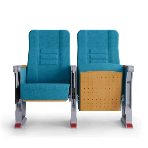 Modern Style School Student Auditorium Seat Fabric Wooden Theater Furniture Foldable Lecture Hall Conference Chair