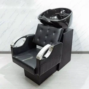 Modern Style Semi Reclining Shampoo Bed for Small Spaces for Hair Salon Barber Shop Flush Shampoo Chair for Comfortable Sitting