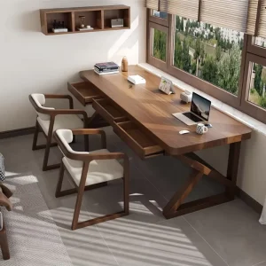 Modern Style Simple Design Solid Wood Office Desk With Drawers Work Table for Reading Writing Office Use