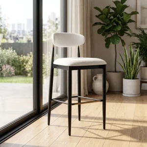 Modern Style Solid Armless Stool Outdoor Bar Chair Garden Suit High Bar Stool Outside Courtyard Furniture