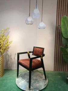 Modern Style Solid Wood Single Leisure Chair Durable Indoor Furniture for Hotel