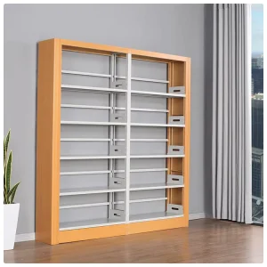 Modern Style Steel Bookshelf Reading Metal Bookcase Suitable Offices Libraries