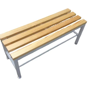 Modern Style Steel and Pinewood Bench for Gym Park or Waiting Room Wood Seating Bench for Showing Use