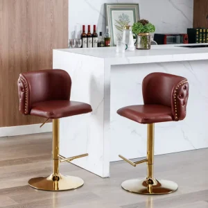 Modern Style Swivel Adjustable Height PU Upholstered Bar Stool for Home Pub Kitchen Hotel Dining Furniture Type