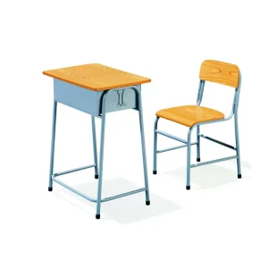 Modern Style Wood Desk Chair Set Steel Classroom Furniture for School Apartment Park Hospital Use Indoor Outdoor