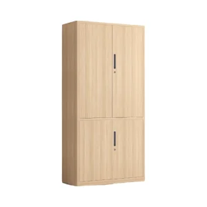 Modern Style Wood Grain Filing Cabinet Steel Iron Plates Safe for Home Office Workshop Gymnasium Warehouse for Documents Books