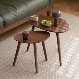 Modern Style Wooden Movable Modular Coffee Table and Small Dining Table for Living Room Office or Small Spaces