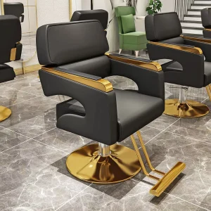 Modern Styling Chair Leather Metal Height Adjustable 360 Degree Rotation Ergonomic Barber Salon Chair with Hydraulic Pump