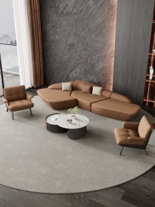 Modern Stylish Curved Reception Sofa Comfortable Canapé Fabric Office Couch for Home Use Hotel Living Room Bedroom Waiting Chair