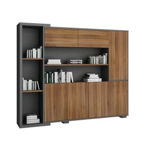 Modern Stylish Durable Wooden Tall Extendable Bookshelf for Home Office and Bedroom Storage