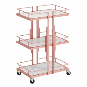 Modern Stylish Metal Beauty Salon Trolley for Hotel Nail Art and Makeup Storage
