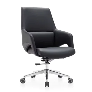 Modern Swivel Adjustable Height Executive Office Chair with Mid Back Recliner