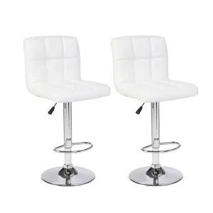 Modern Swivel Bar Chair with Adjustable Height PU Leather Seat Metal Frame for Restaurant Cafe Hotel and Home Furniture