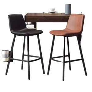 Modern Swivel Bar Stool Adjustable Height Kitchen Island Chair Luxury Leather High Barstool with Backrest for Home Counter