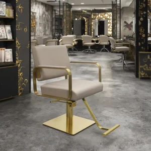 Modern Synthetic Leather Ergonomic Durable Barber Chair 360 Degree Rotation Heavy Duty Hydraulic Pump Height Adjustable