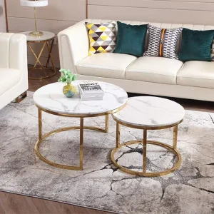 Modern Table Basse Salon Luxury Classic Round Coffee Table for Living Room