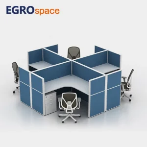 Modern Table Commercial Furniture 4 People Modular Office Desk Cubicle Workstation