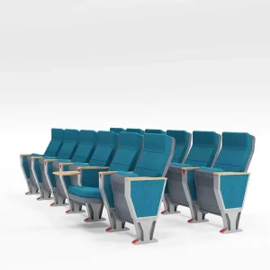 Modern Theater Auditorium Cinema Home Theater VIP Folding Fabric Chair with Writing Pad for Conference Lecture Hall