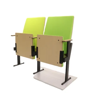Modern Theater Furniture Seating Chair with Fire Retardant Gliding Mechanism and Customizable Fabric