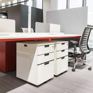Modern Three Drawer Cabinet Secure Document Storage Unit Rolling Office Furniture for Home Office School Workshop Eco Friendly