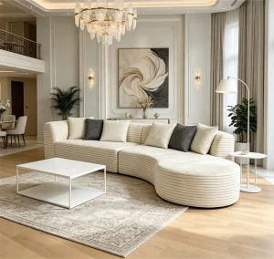 Modern Three Seat Compressed Sectional Sofa Set Furniture Comfortable Leisure Ergonomic Design