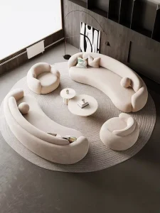 Modern Three Seat Velvet Sectional Sofa for Apartment Office Reception Leisure Negotiation Mall Simple Elegant