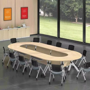 Modern Training Room Table 1.2m 1.4m Modular Foldable Training Room Desk Mobile Conference Table for School Project