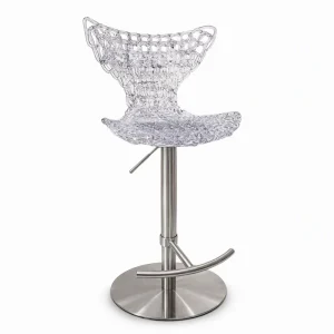 Modern Transparent Acrylic Bar Stool PMMA Counter Height Bar Chair Stylish Bar Stools for Home Kitchen Hotel Club Project