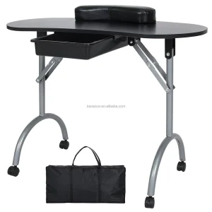 Modern Travel Folding Nail Table for Beauty Salon Eco Friendly Durable Manicure Station
