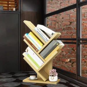 Modern Tree Bookshelf Wood Floor Standing Bookcase Storage Rack for Bedroom Living Room Home Furniture Tree Style Bookshelf
