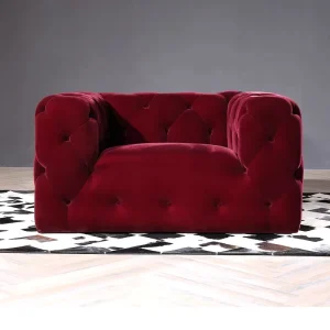 Modern Tufted Design Living Room Floor Sofa Fabric Cover Single Couch for Home Apartment Villa Hotel Office Lobby Event