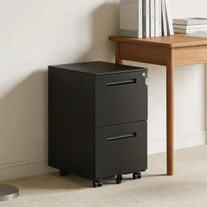 Modern Two Drawers Adjustable Steel File Cabinet Mobile for Living Room Storage Solution and Office Organization Use